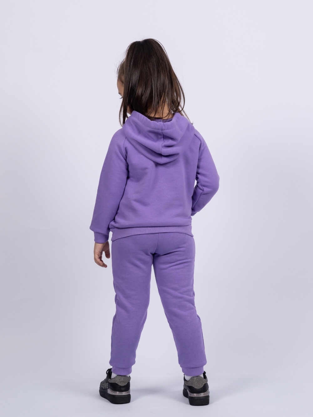 311-Л. Свитшот с капюшоном + Штаны, хлопок 65%, 35% ПЭ, 3-х нитка ( без начеса) лиловый 98,104,110,116